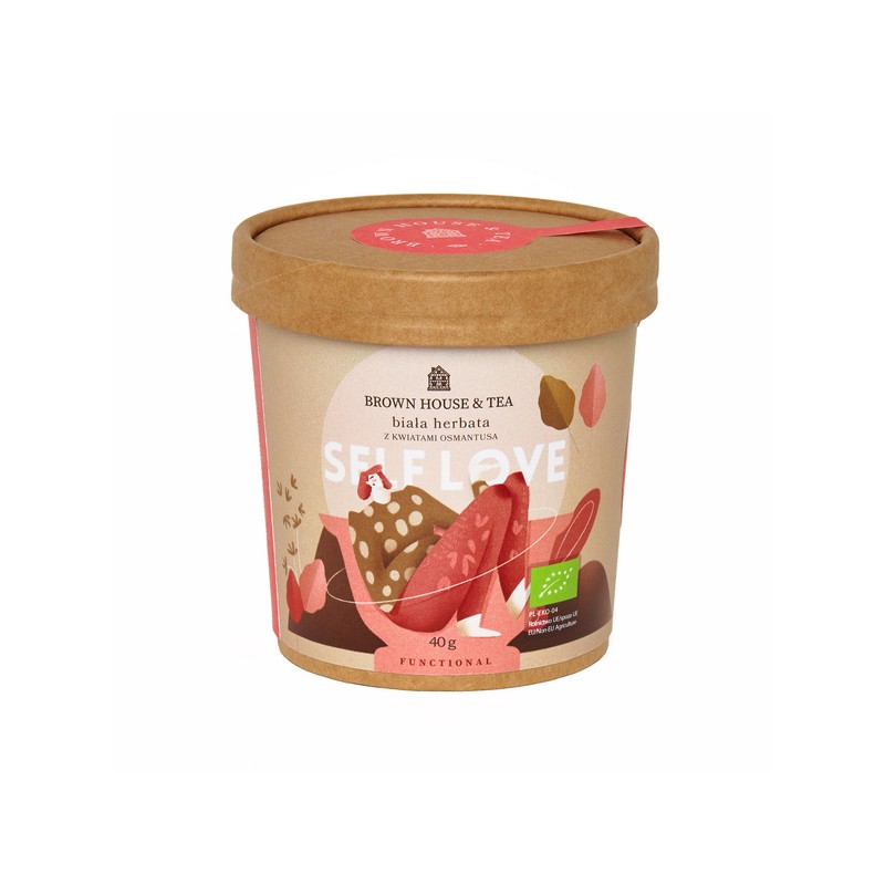 Brown House & Tea Self Love - Mīli Sevi - beramā baltā tēja ar osmantusu 40g BIO