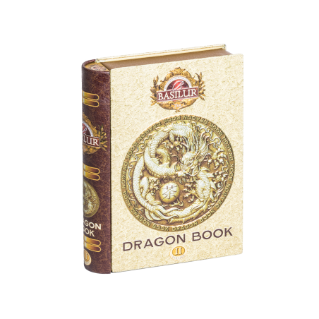 DRAGON COLLECTION - TIN -TEA BOOK - VOLUME - II (GOLD) Basilur FBOP black tea 100g