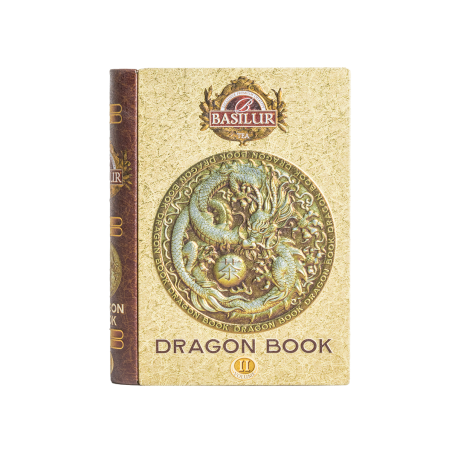 DRAGON COLLECTION - TIN -TEA BOOK - VOLUME - II (GOLD) Basilur FBOP black tea 100g