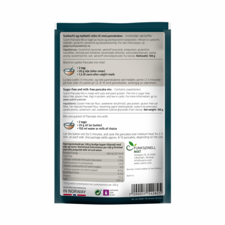 Sukrin Pancake Mix, 100 g sugar free