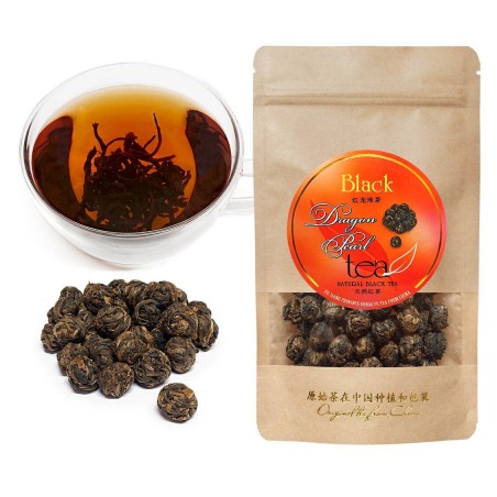 DRAGON PEARL Ekskluzīva Ķīnas Melnā tēja „Pūķa pērle”, 100g Doypack