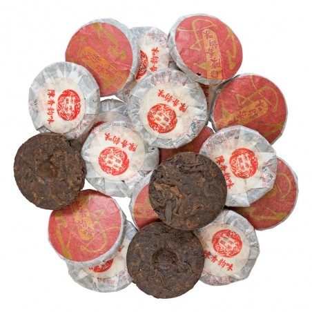 2018 Badashan Ripe Pu-erh Mini Cake | Bada Shan Shu Cha, 5 pcs x 8g GT