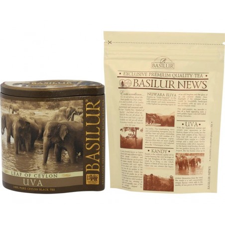 Leaf of Ceylon black tea UVA (metal) 100g Basilur