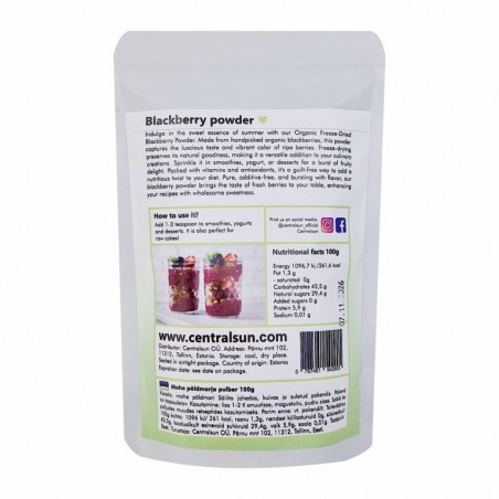 BIO Liofilizēto kazeņu pulveris 100g