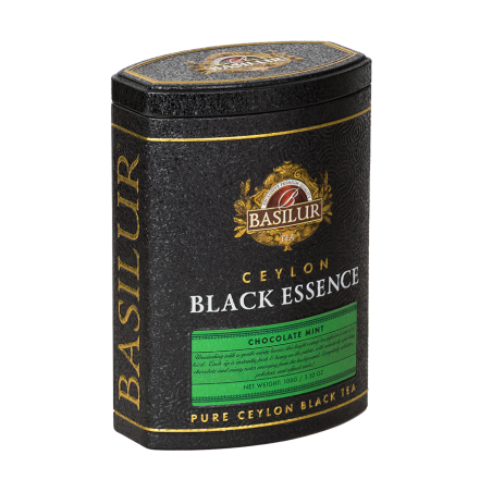 Чёрный чай BLACK ESSENCE CHOCOLATE MINT 100г метал.банка Basilur