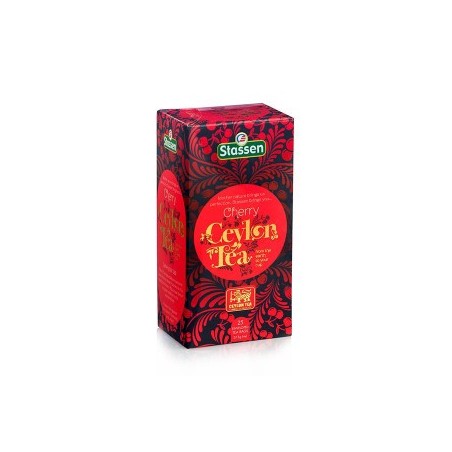 Stassen melna tēja ar ķiršu aromātu 25 tējas maisiņi
