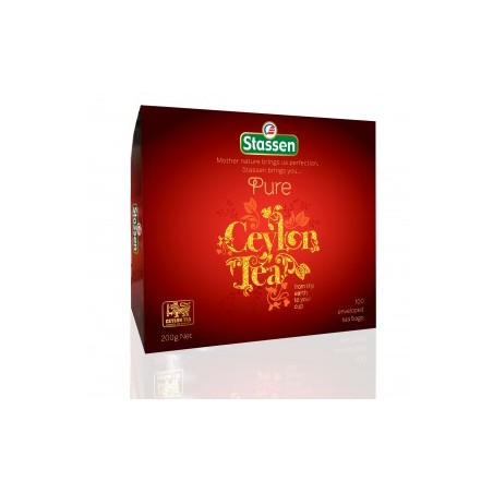 Stassen dabīgā Ceilonas melna tēja 100 tējas maisiņi