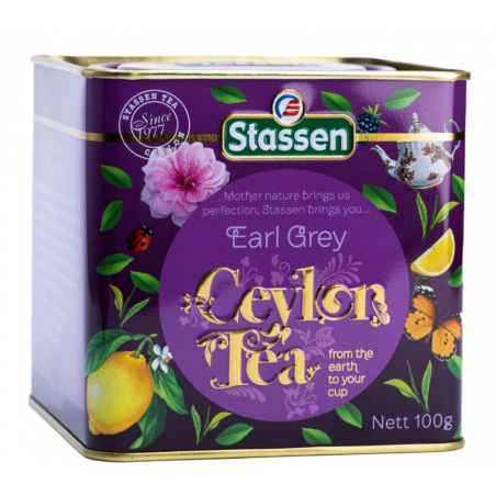 Stassen Earl grey tea чёрный чай с бергамотом 100g банка