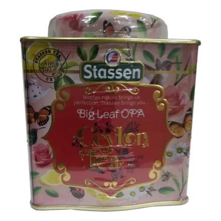 Stassen OPA liellapu melna tēja 100g metāla skārdene