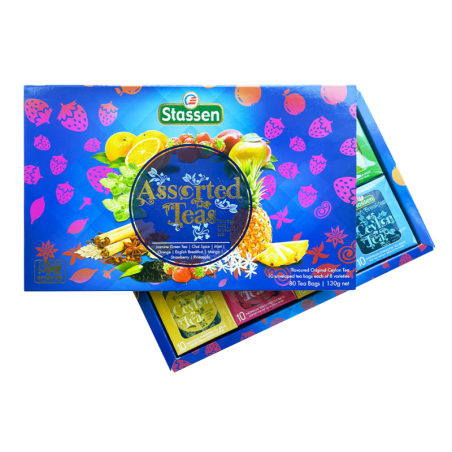 Exclusive Stassen Assorted Gift Pack Blue 80 Tea Bags