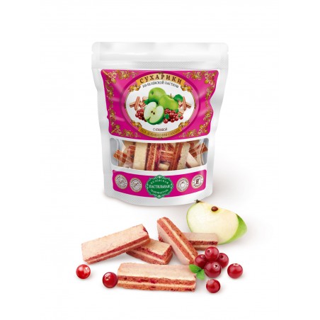 Crackers Belevskaya pastila with cranberries 40g without added sugar Belyov Pastila