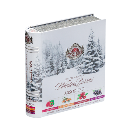 “WINTER BERRIES” 3 tea pags 64g metal Gift box BASILUR