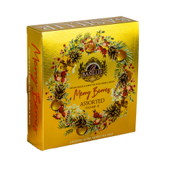 MERRY BERRIES ASSORTED VOL III 40 paciņu tēja ZELTA dāvanu iepakojumā BASILUR 73g