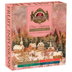 CHRISTMAS FRUIT INFUSIONS 40 пакетиков фруктовый чай в подарочной упаковке BASILUR 72 гр.