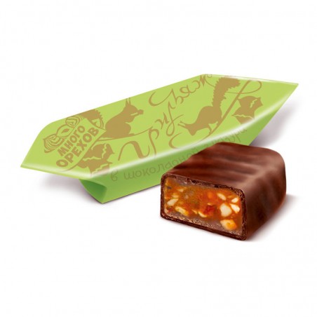 Sweets "Rot Front" "Grilazh v Shokolade" roasted hazelnuts in chocolate glaze  200 g