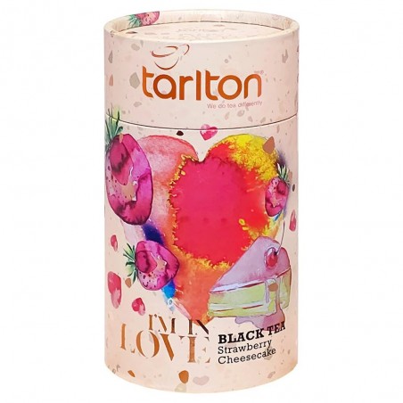 Black loose leaf tea Strawberry Cheesecake, Tarlton Love, 100g