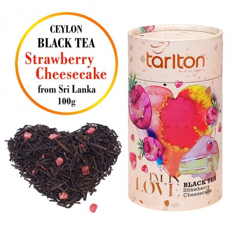 Черный чай Клубничный Чизкейк, Tarlton Love, 100г