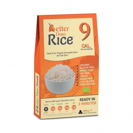 Konjac auga makaroni rīsu formā BIO BETTER THAN 385g