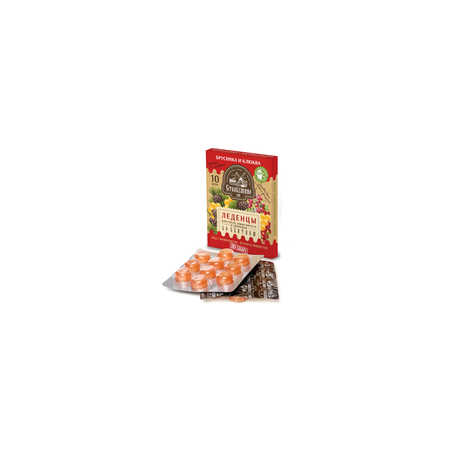 Леденцовая карамель с брусникой, клюквой и кедровым сбитнем БЕЗ САХАРА 10 шт. «Столбушинский продукт»