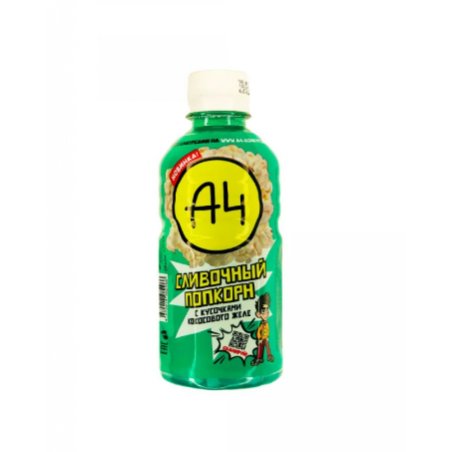 Lava Lava A4 Drink with coconut jelly pieces and creamy popcorn flavor 320 ml