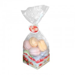 Ziemassvētku zefīru komplekts "Franču deserts" ar apelsīnu, zemeņu, melleņu un ābolu garšu 380g