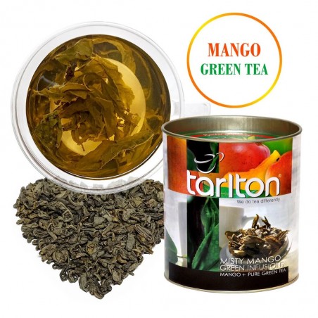 Цейлонский зеленый крупнолистовой чай Tarlton Misty Mango Green tea, 100г