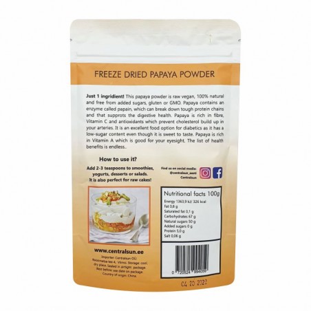 Порошок сублимированной папайи 100g