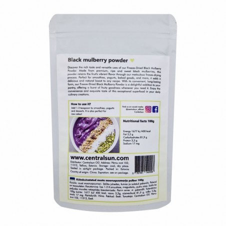 Liofilizēto melno zīdkoka pulveris 100g