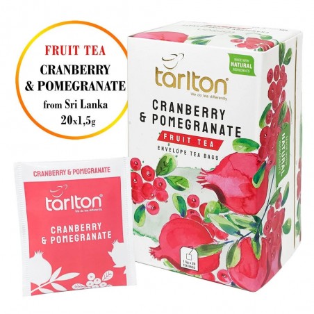 Tarlton фруктовый чай Cranberry & Pomegranate в пакетиках, 20 х 1,5 г