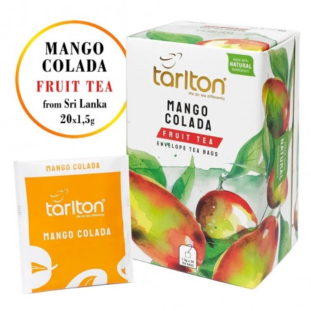 Tarlton фруктовый чай Mango Colada в пакетиках, 20 х 1,5 г