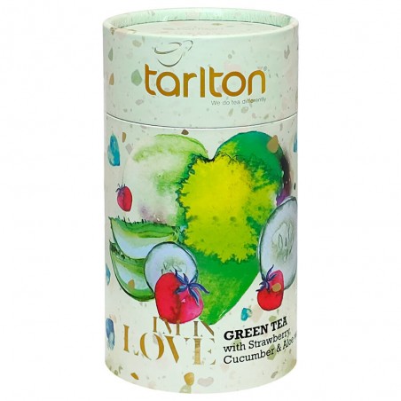Zaļā beramā lapu tēja ar Zemenēm, Gurķi un Alveju, Tarlton Love, 100g