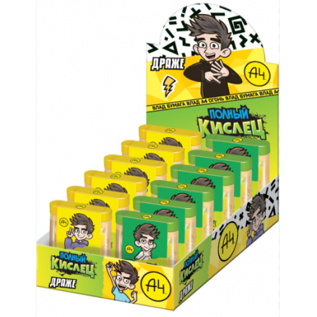 VLAD A4 POLNY KYSLEC Dragee in blocks 14g