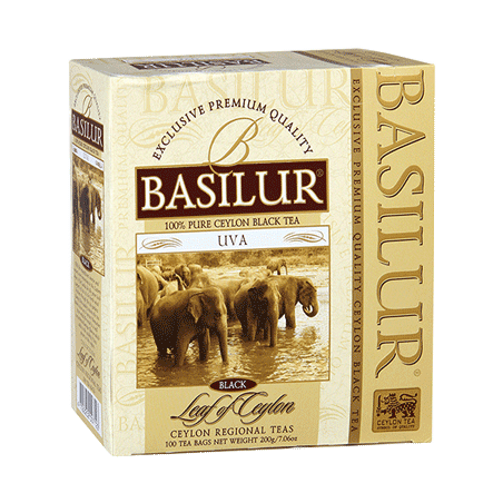 Ceilonas melnā tēja UVA Leaf of Ceylon 2gx100 paciņas, 200g Basilur