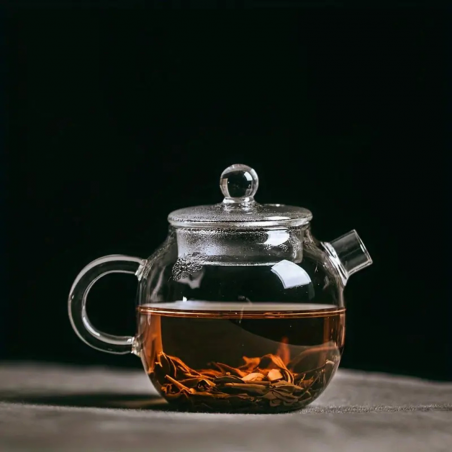 Mini Glass Teapot + Blooming Tea Dancing Ruby 1 pcs
