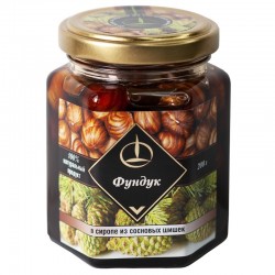 Hazelnuts in pine cone syrup 200 g - Emelyanovskaya Biofabrika