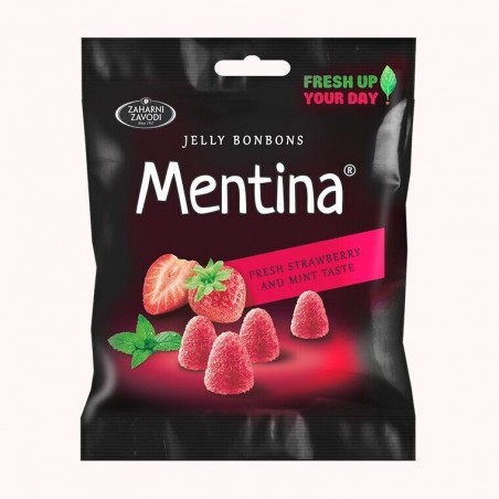 Mentina strawberry and mint flavored gummies 80g