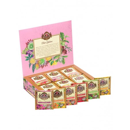 Augļu tējas asorti Dāvanu iepakojumā 60 paciņas, 120g Basilur Fruit Infusions Vol II (kartona iepak.)