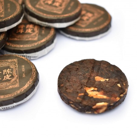 Chen Pi Shu puerh 50g mini puerh medals with tangerine peel T.Ar