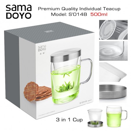 SAMADOYO Premium S014B, Premium Quality Teacup 3in1, 500 ml
