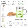 SAMADOYO Premium S014B, Premium Quality Teacup 3in1, 500 ml SAMADOYO Premium S014B, Premium Quality Teacup 3in1, 500 ml