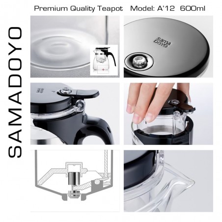 SAMADOYO A12, Premium Quality Teapot, 600 ml