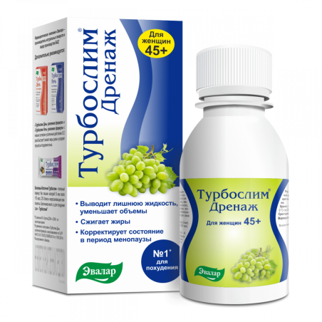 Turboslim drenāža sievietēm 45+ 100 ml Evalar