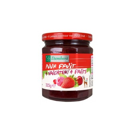 Pure Fruit Jam 4 fruits Damhert, 315g