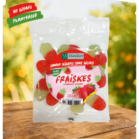 Without Sugars Fraiskes Strawberry Flavour Damhert, 100 g