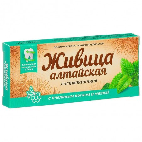 Altaja sveķi no Sibīrijas lapegles sveķiem ar bišu vasku un piparmētru N4 - Altaja pušķis