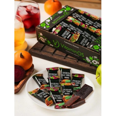 Fruit-Vegetable Pastilles with Sweeteners, Assorted 400g VitaminOS