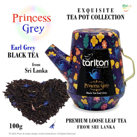 Princess Grey - Earl Grey Black loose leaf tea (with bergamot), Tarlton, 100g