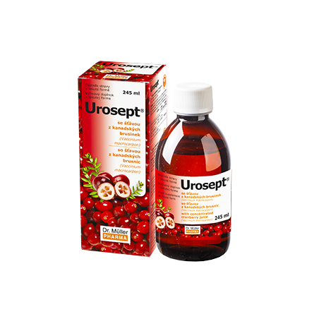 Urosept Forte sīrups 245 ml bez cukura Dr. Muller