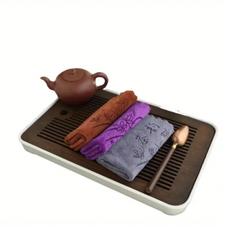 Впитывающая ткань, высококачественное плотное кухонное полотенце-скатерть для китайской чайной церемонии