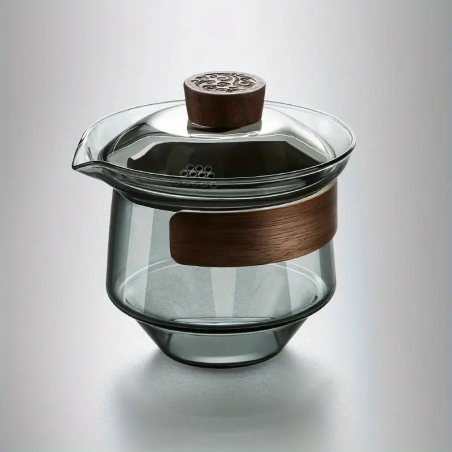 Glass Gaiwan Heat-Resistant Tea Cup with Lid for Chinese Tea KAPLAN